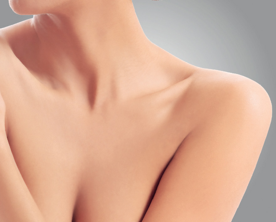 Endolift laser skin lifting London - close-up of a woman's neck and decolletage Close-up of a woman's neck and decolletage for Endolift laser skin lifting in London